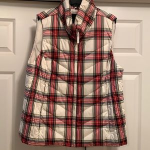 Talbots plaid vest size 2x